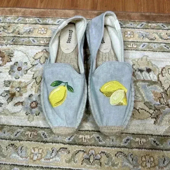Soludos Espadrilles Womens Sz 6.5 Lemon Slip On - Picture 1 of 11